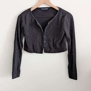 Brandy Melville Black Cropped Cardigan